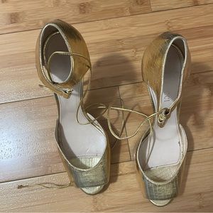 Nina Ricci Gold strap sandals